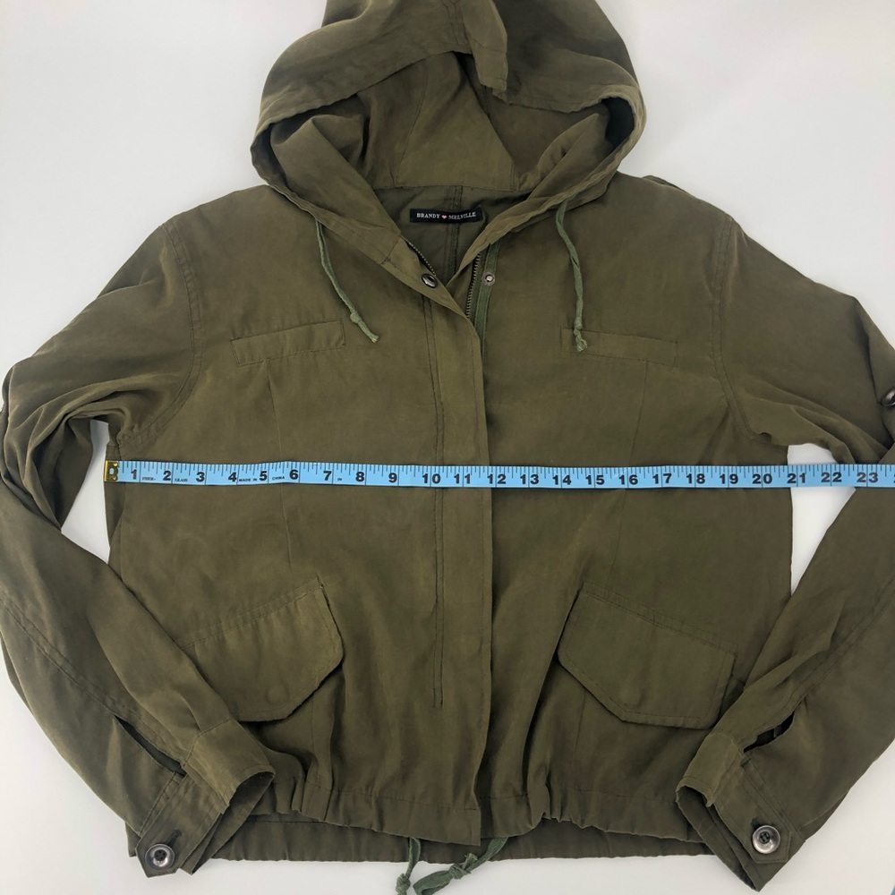 Brandy Melville Utility Cargo Jacket Olive Green - Picture 4 of 11